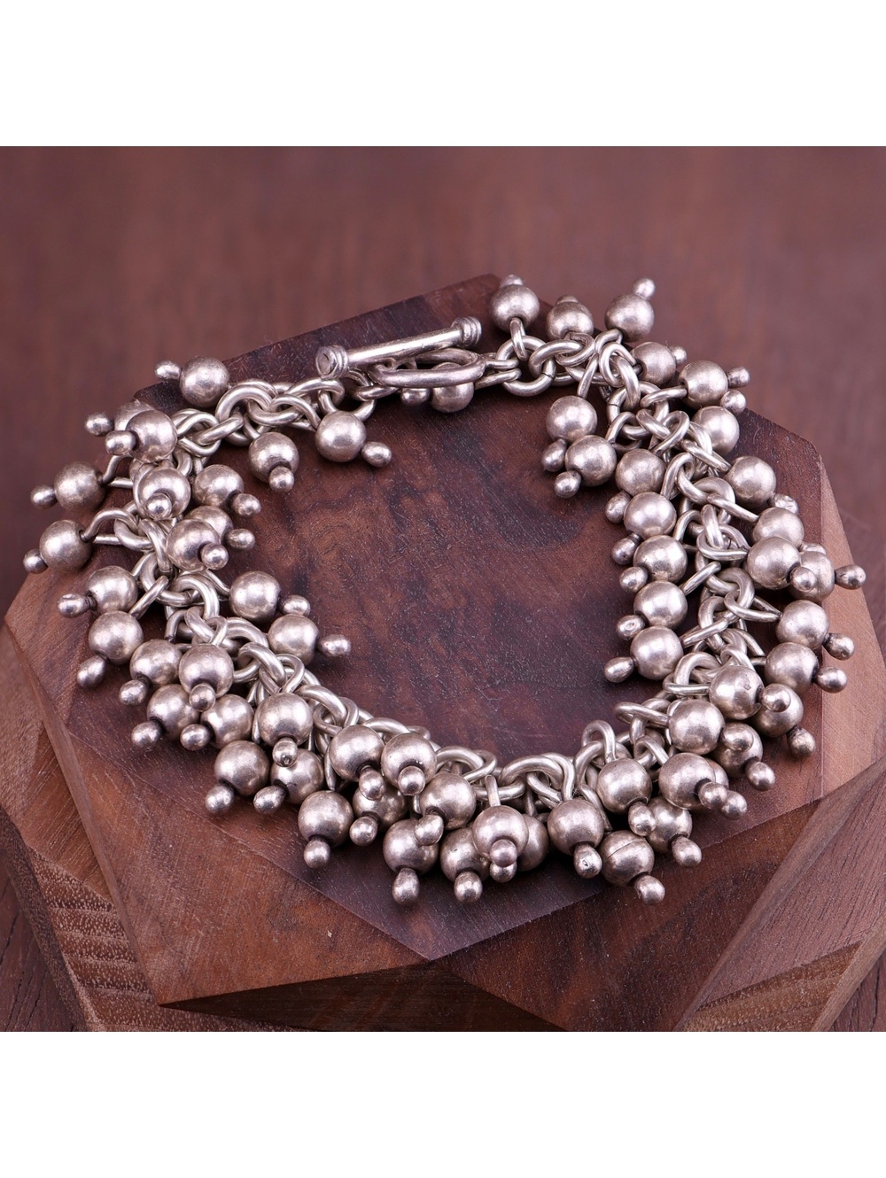 Retired Silpada Cha Cha Sterling Silver 925 Chunky Cluster Bracelet 69.5g 8"